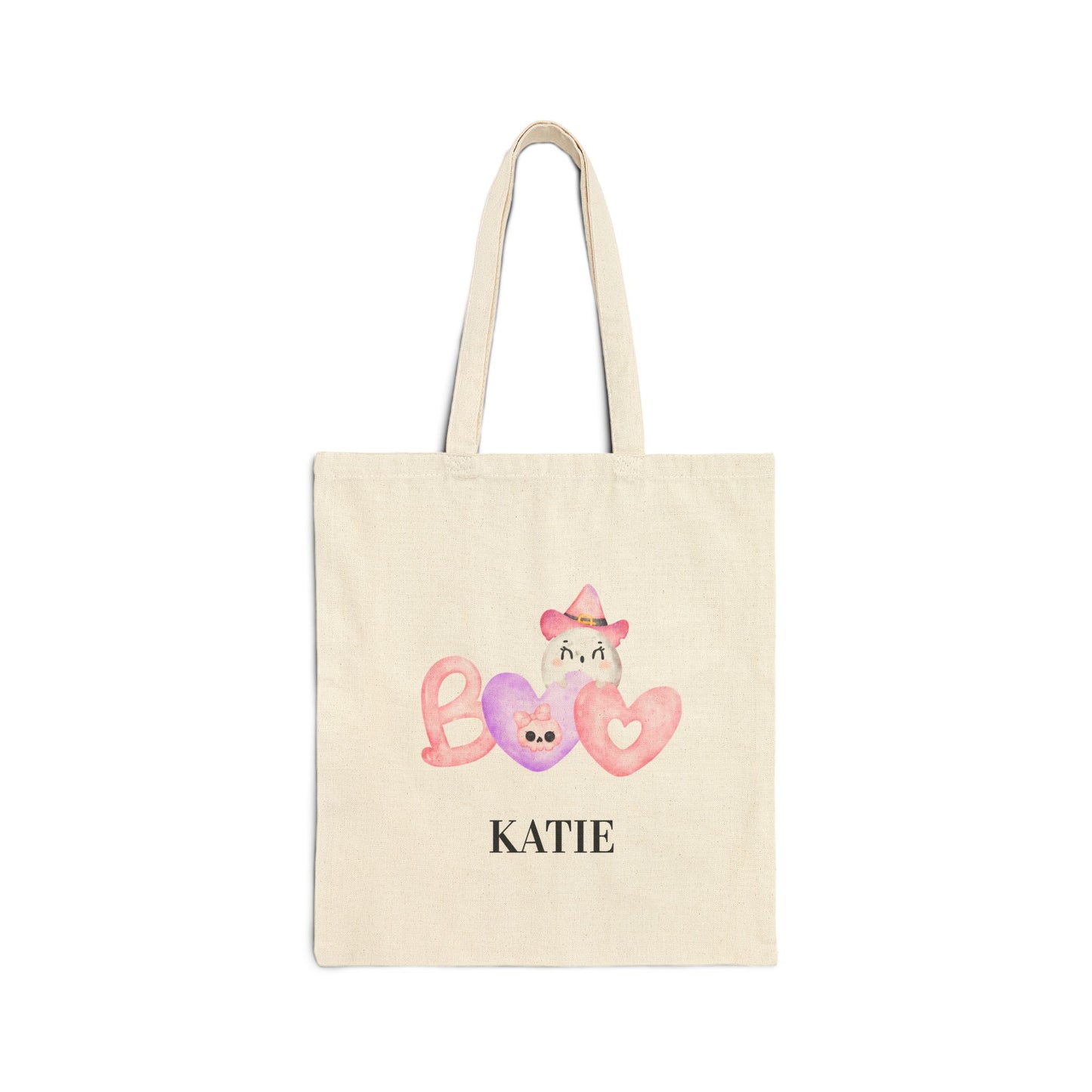 Pink and Purple Little Ghost Tote Bag