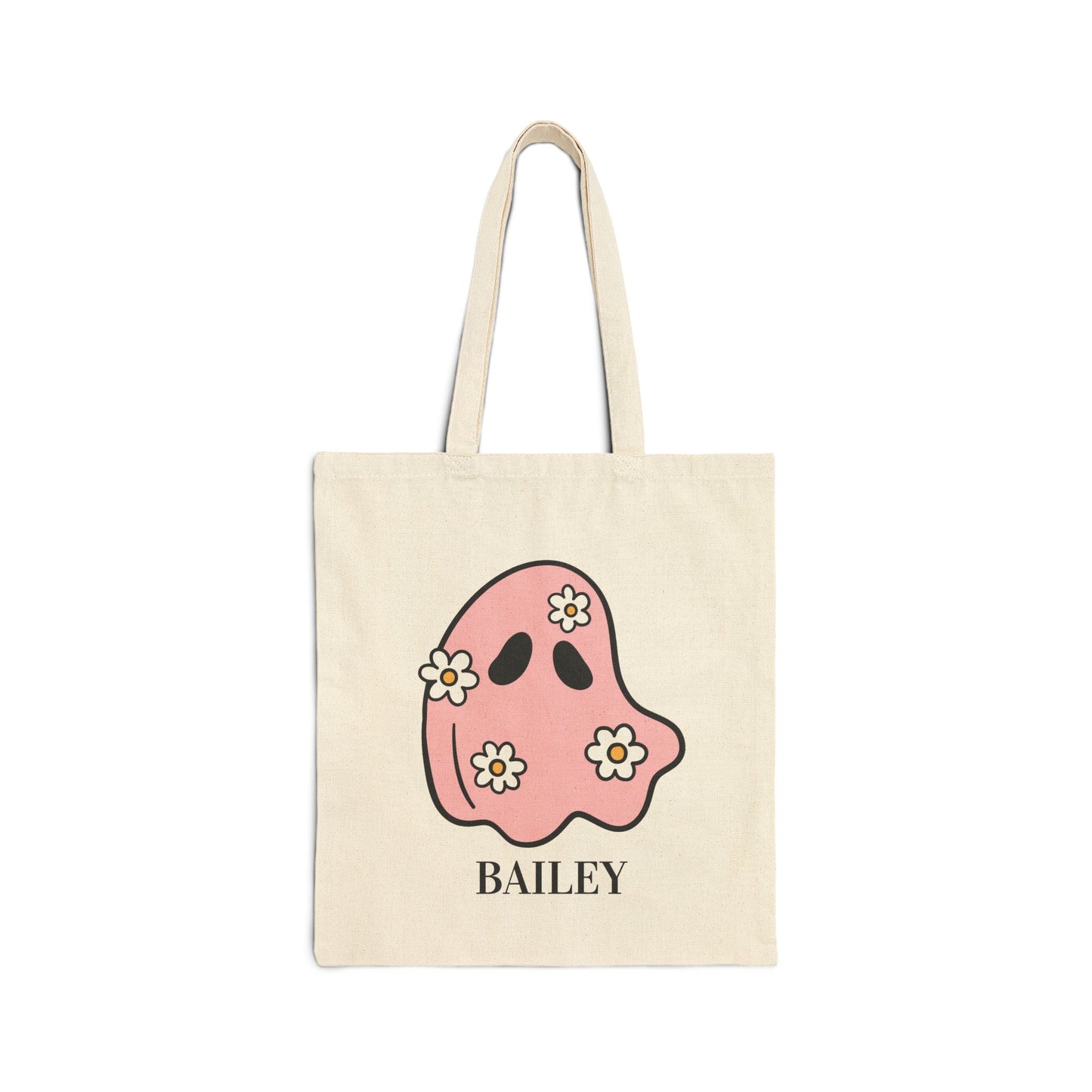 Retro Pink Ghost Tote Bag