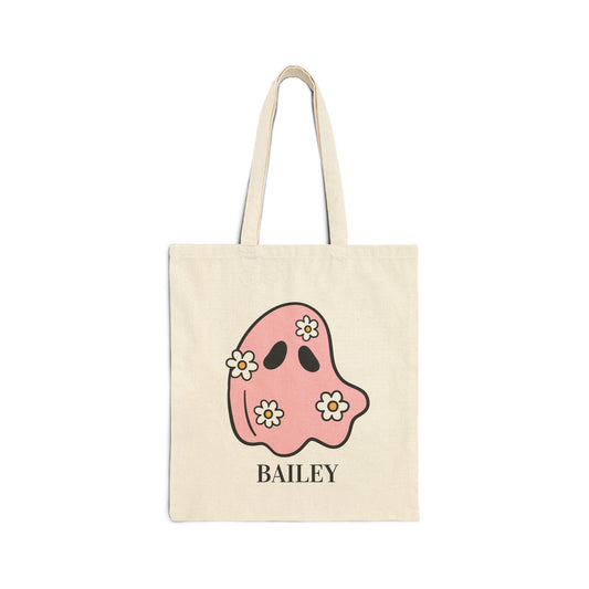 Retro Pink Ghost Tote Bag