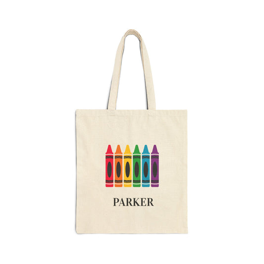 Rainbow Crayon Tote Bag