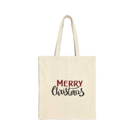 Plaid Merry Christmas Tote Bag